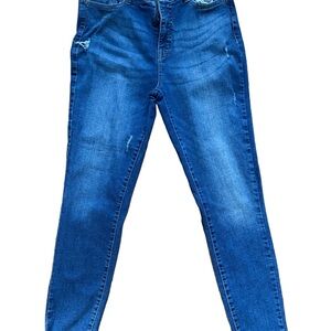 New York & Company Blue Skinny Jeans with Stretch